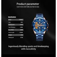 Relógio Masculino Curren 8402 à Prova D'água Azul - 2