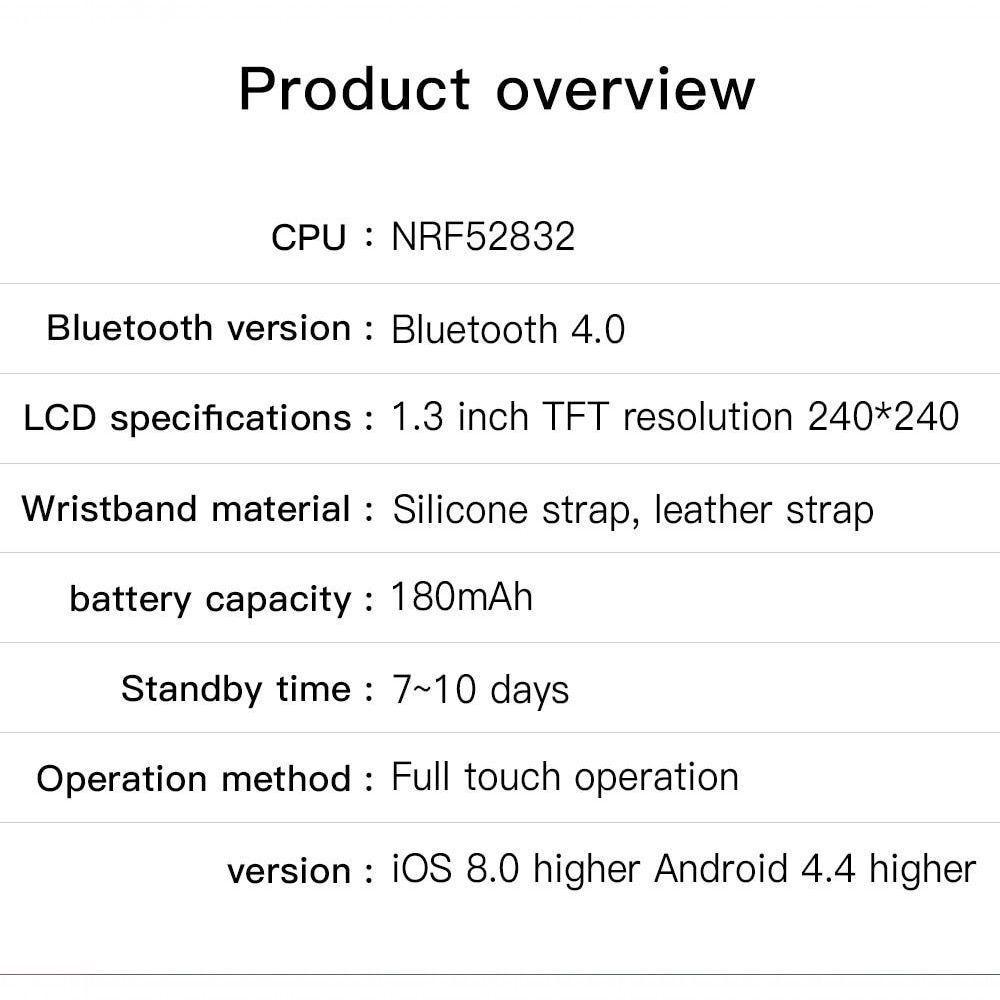 Relógio Inteligente Masculino Smartch Nrf52832 à Prova D'água Preto - 2