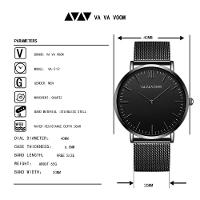 Relógio De Quartzo Masculino Va Va Voom Va-212 à Prova D'água Prata - 5