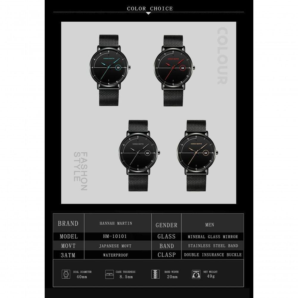 Relógio De Quartzo Masculino Va Va Voom Hm-10101 à Prova D'água Amarelo - 3