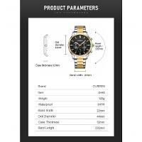 Relógio De Pulso Masculino Curren 84467 à Prova D'água Ouro No - 2