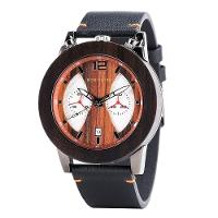 Relógio Masculino De Madeira Bobo Bird T030 À Prova D'Água Marrom - 1