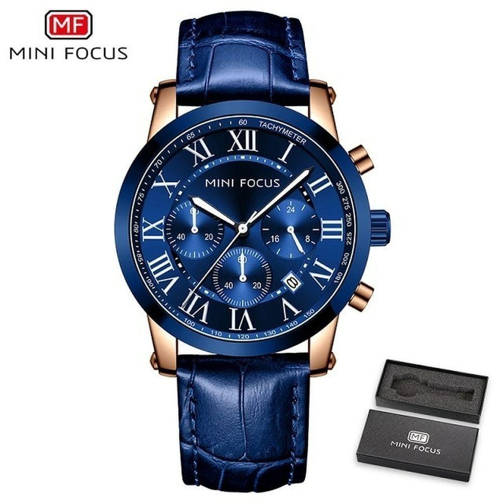 Relógio Masculino Mini Focus Mf0415g à Prova D'água Azul - 1