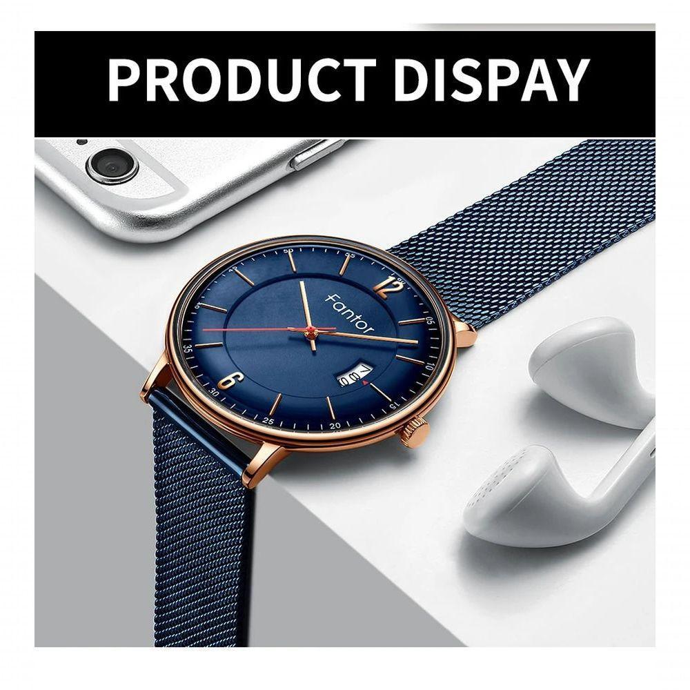Relógio Masculino Fantor Wf1024g à Prova D'água Azul - 3