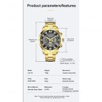 Relógio De Pulso Masculino Megir 2221 à Prova D'água Ouro Rosa - 2