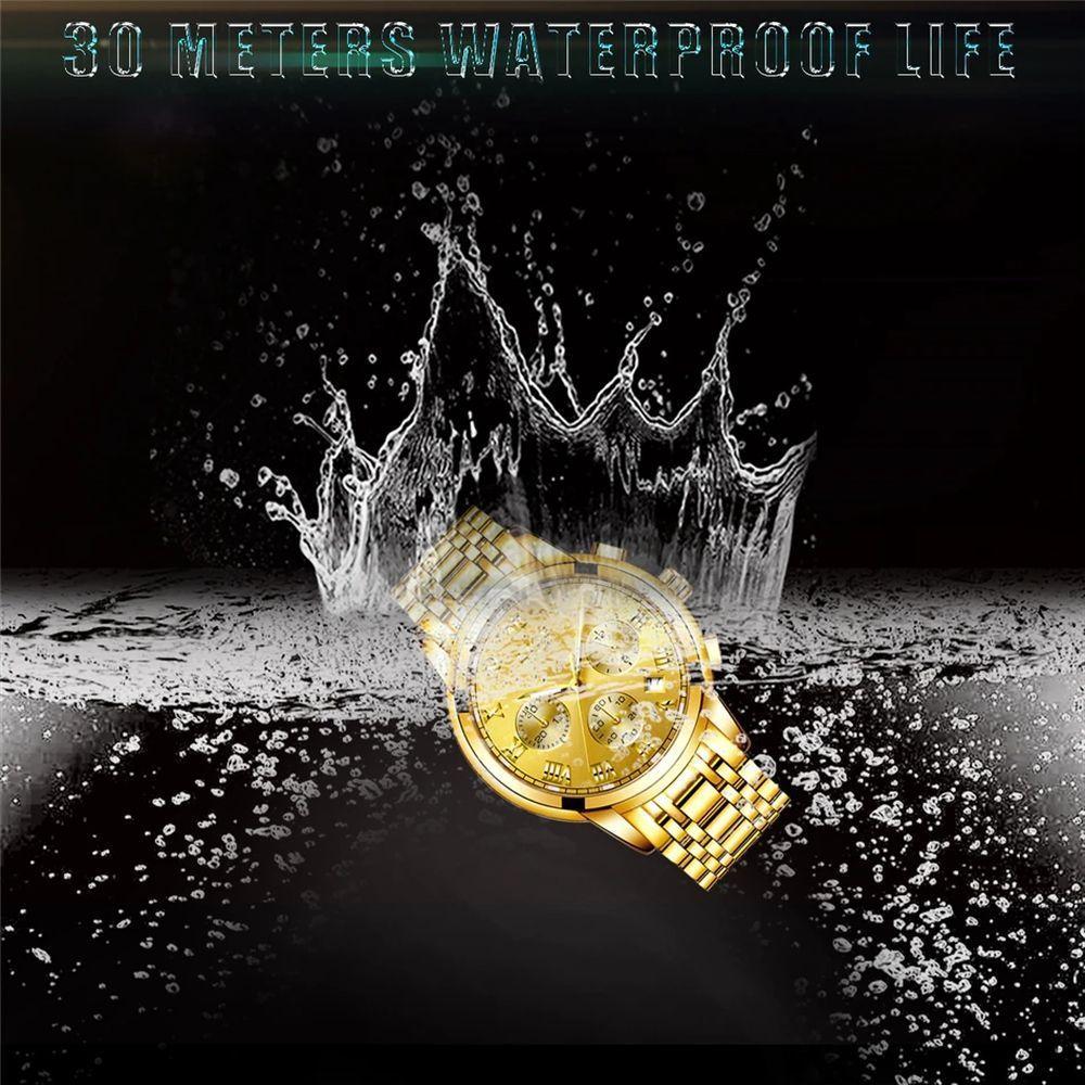 Relógio Masculino Lige 9810 à Prova D'água Prata Preta - 3