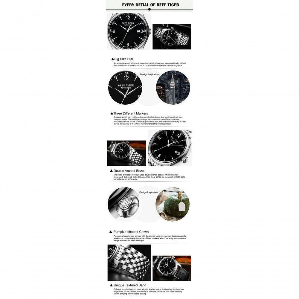 Relógio Masculino Reef Tiger Rga823-y à Prova D'água Azul - 2