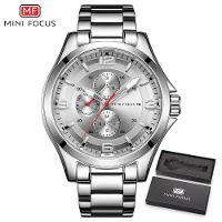 Relógio Masculino Mini Focus Mf0199g à Prova D'água Prata - 1