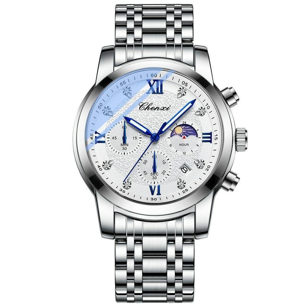 Relógio Masculino Chenxi Cx-921 à Prova D'água Prata - 1