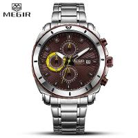 Relógio De Pulso Masculino Megir 2075 à Prova D'água Marrom - 1