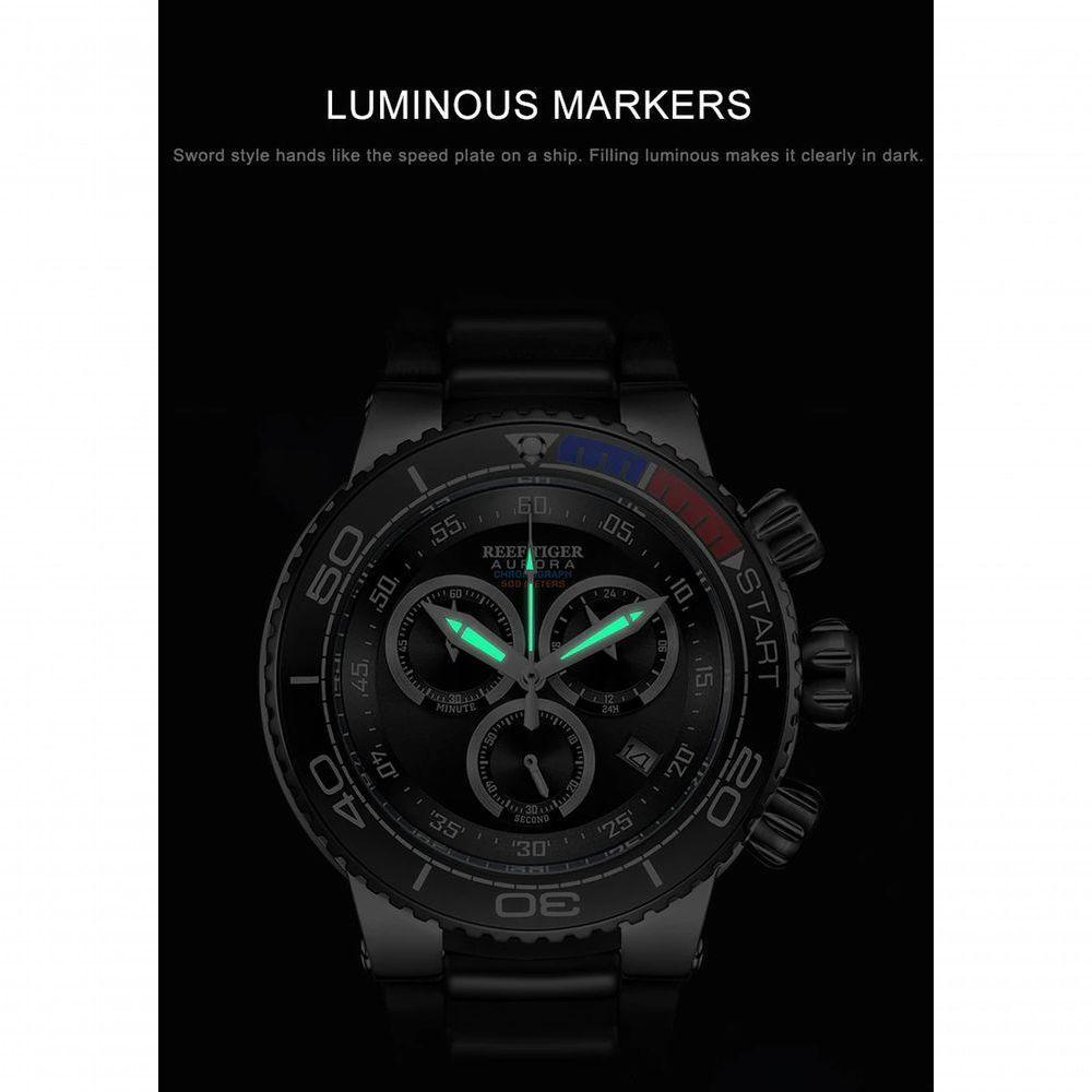 Relógio Masculino Reef Tiger Rga3168-yll à Prova D'água Preto - 3