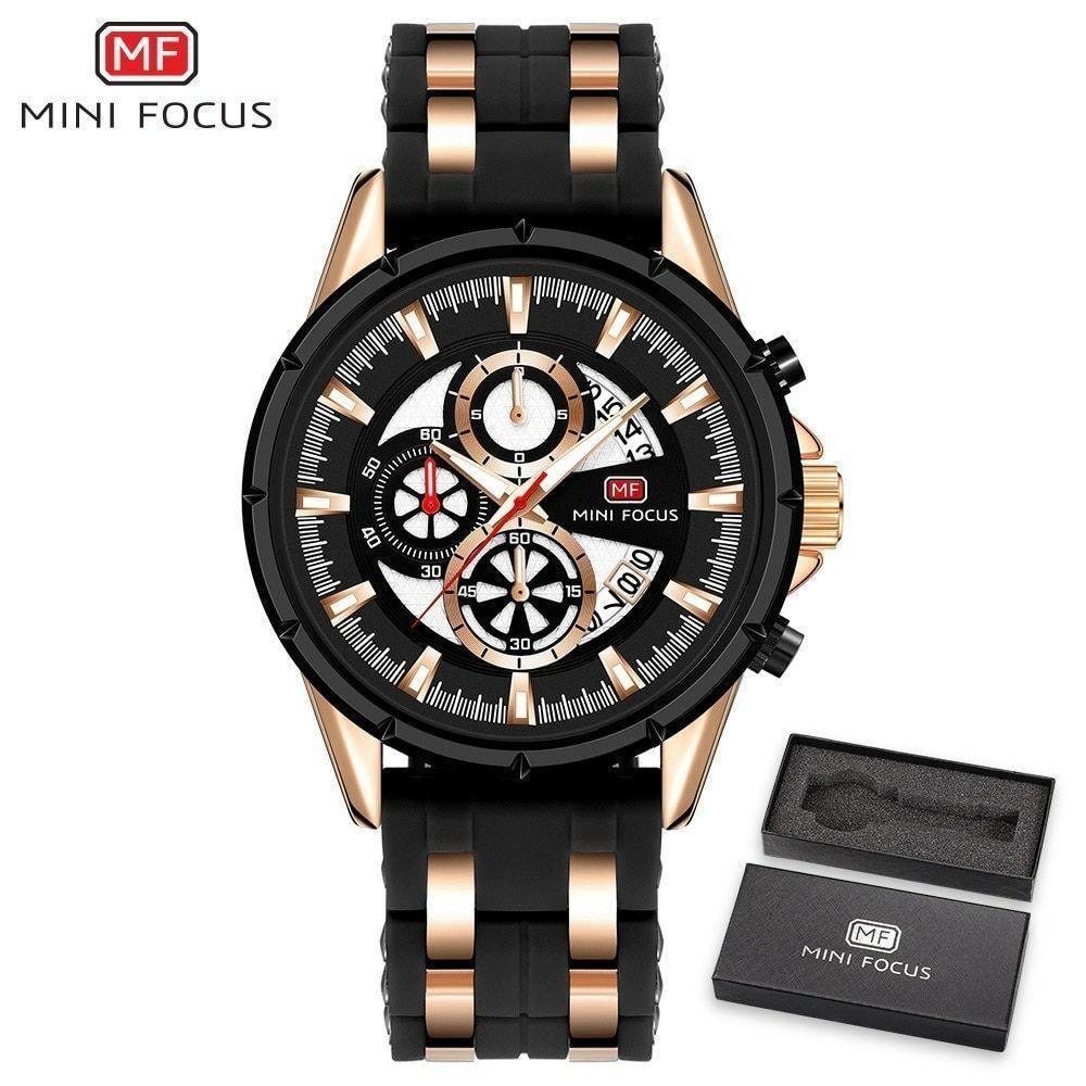 Relógio Masculino Mini Focus Mf0273g à Prova D'água Ouro Rosa - 1