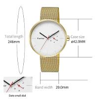 Relógio Masculino Fantor Wf1010g à Prova D'água Ouro - 4