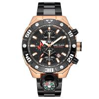 Relógio De Pulso Masculino Megir 2219 à Prova D'água Ouro Rosa - 1