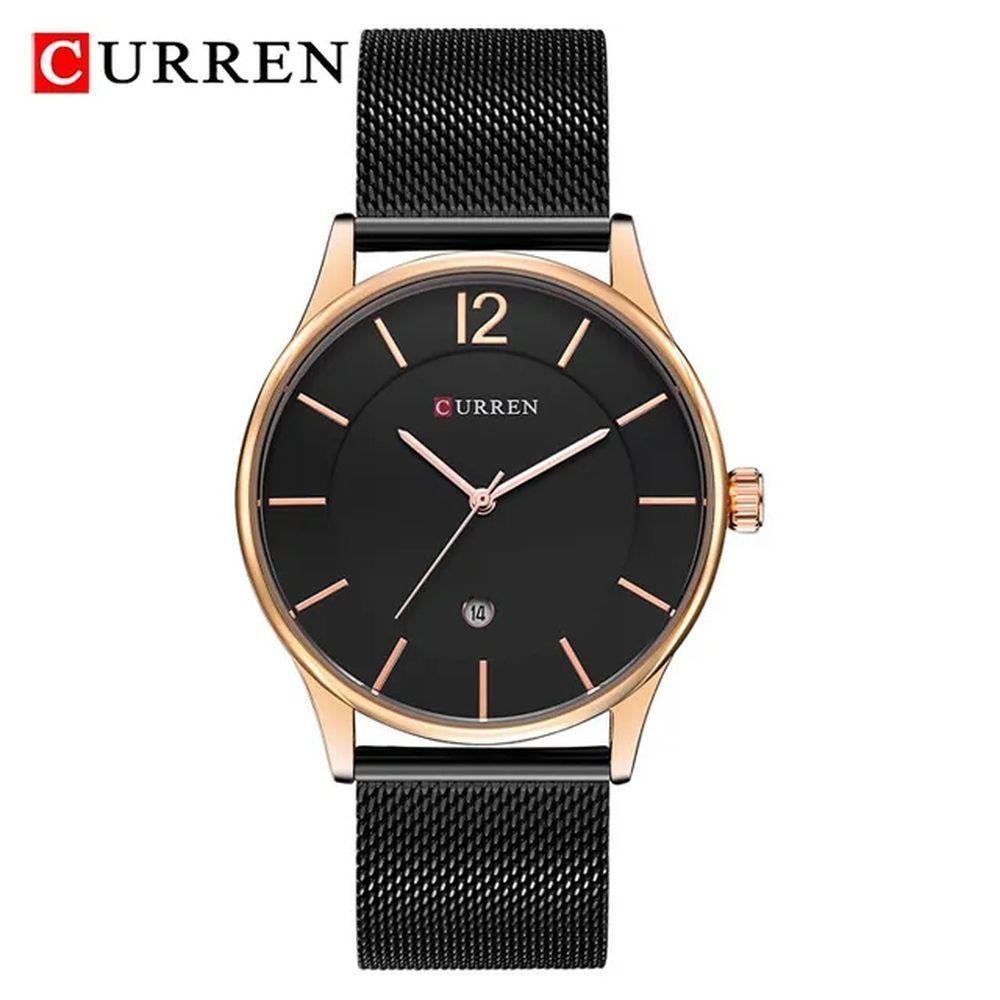 Relógio Masculino Curren 8231 à Prova D'água Ouro Preto - 1