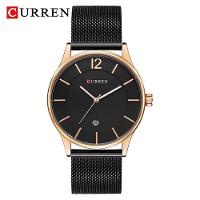 Relógio Masculino Curren 8231 à Prova D'água Ouro Preto - 1