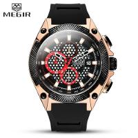 Relogio Masculino Megir 2127 à Prova D'água Ouro Rose - 1
