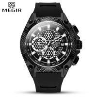 Relogio Masculino Megir 2127 à Prova D'água Preto - 1