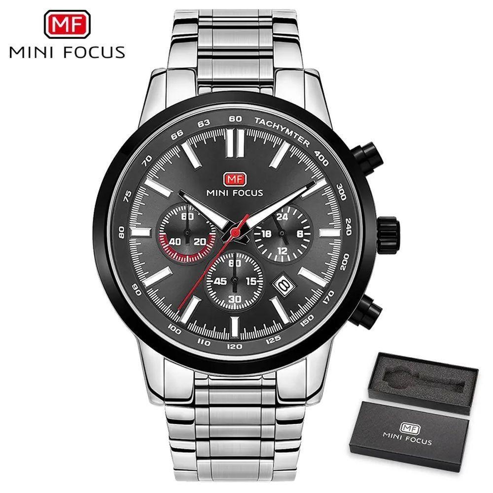 Relógio Masculino Mini Focus Mf0133g à Prova D'água Cinza - 1