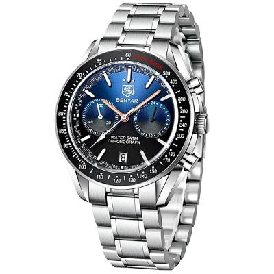 Relógio De Pulso Inox Com De Borracha Genuína A Prova Dagua