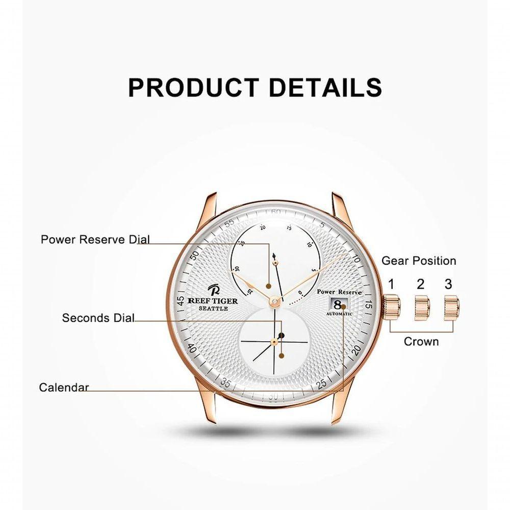 Relógio Masculino Reef Tiger Rga82b0 à Prova D'água Prata - 4