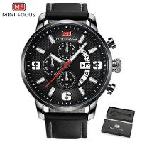 Relógio De Pulso Masculino Mini Focus Mf-0025 à Prova D'água Cinza Escuro - 1