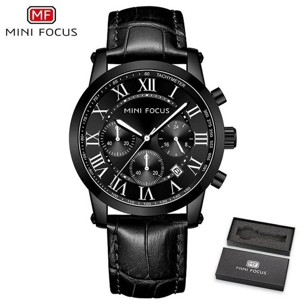 Relógio Masculino Mini Focus Mf0415g à Prova D'água Preto - 1