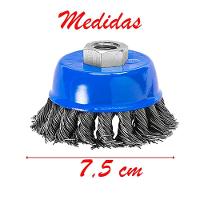 Escova Rotativa De Aço Para Lixadeira 65mm 2.5" Danmi® - 2