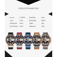 Relógio Masculino Curren 8394 à Prova D'água Castanho - 3