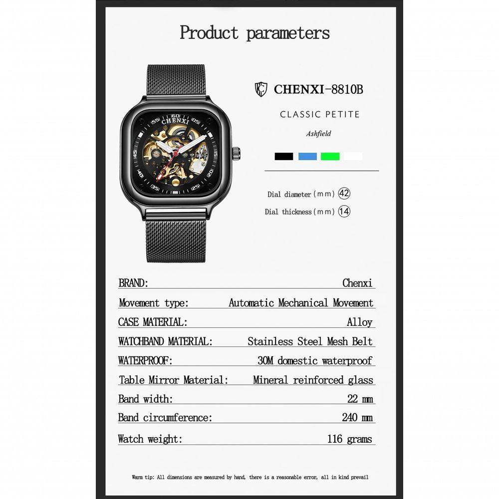 Relógio Masculino Chenxi Cx-8810 à Prova D'água Verde - 2