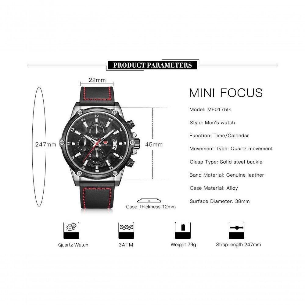 Relógio Masculino Mini Focus Mf0175g à Prova D'água Ouro - 2