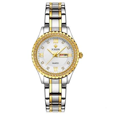 Relógio De Pulso Feminino Fino Com Strass Moda Casual