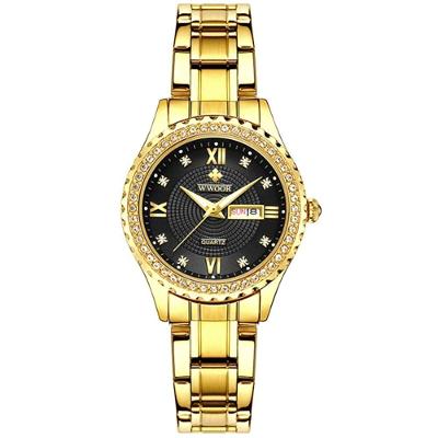 Relógio De Pulso Feminino Fino Com Strass Moda Casual