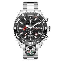 Relógio De Pulso Masculino Megir 2219 à Prova D'água Prata - 1