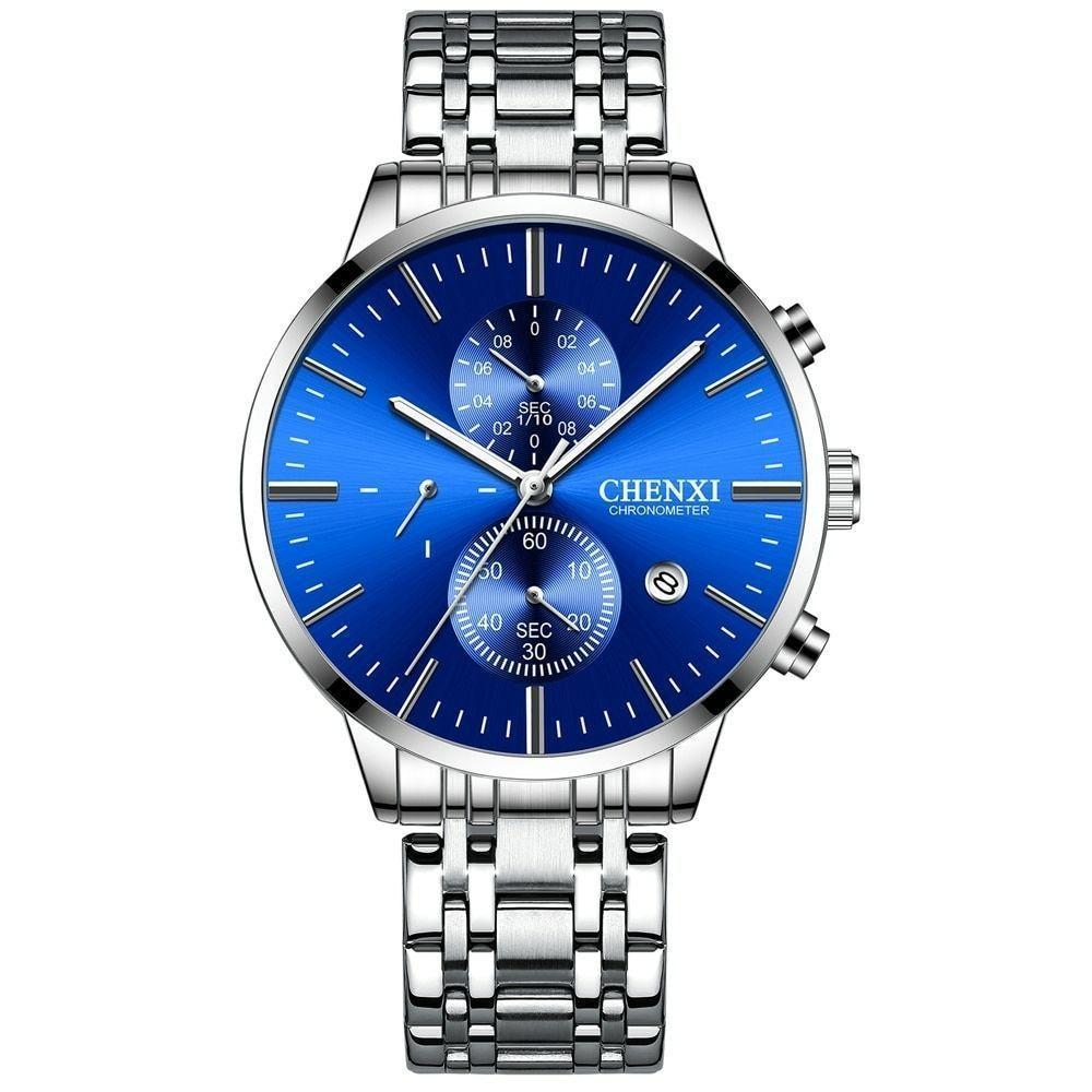 Relógio Masculino Chenxi Cx-971 à Prova D'água Azul - 1