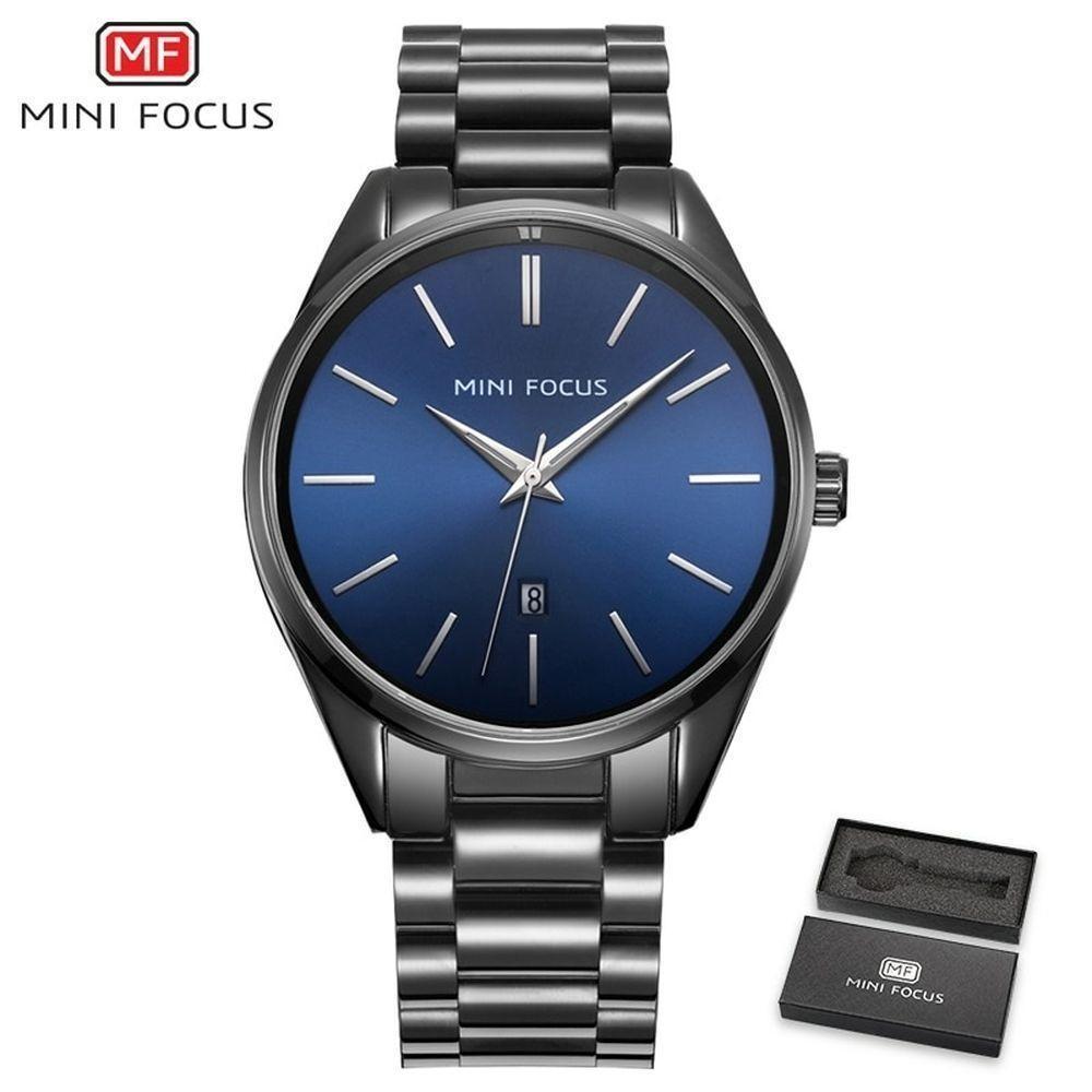 Relógio Masculino Mini Focus Mf0050g à Prova D'água Preto - 1