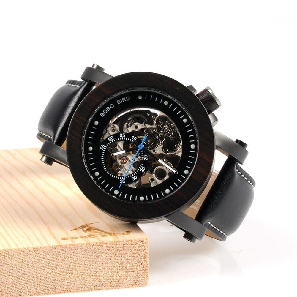 Relógio De Madeira Masculino Bobo Bird K10 Não À Prova D' Água - 4
