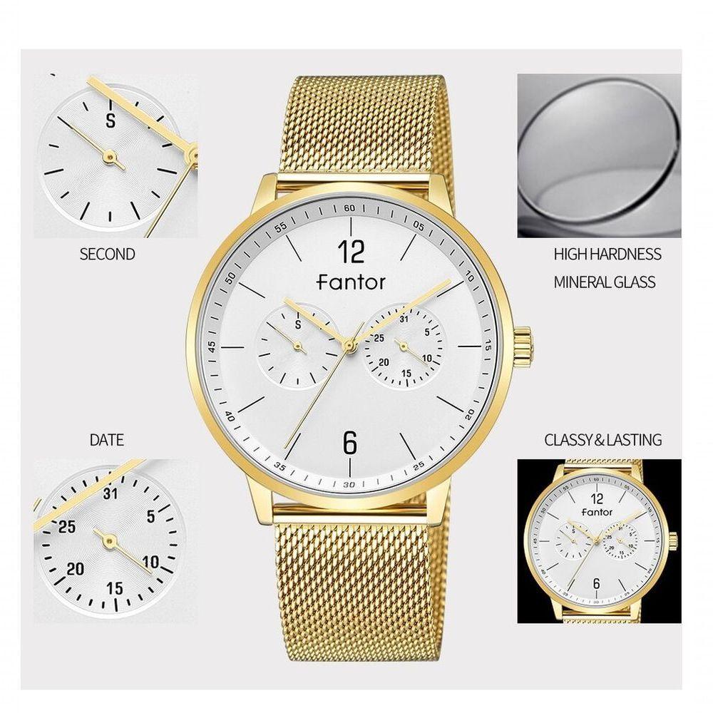 Relógio Masculino Fantor Wf1017G À Prova D'Água Azul - 3