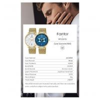 Relógio Masculino Fantor Wf1017G À Prova D'Água Azul - 4