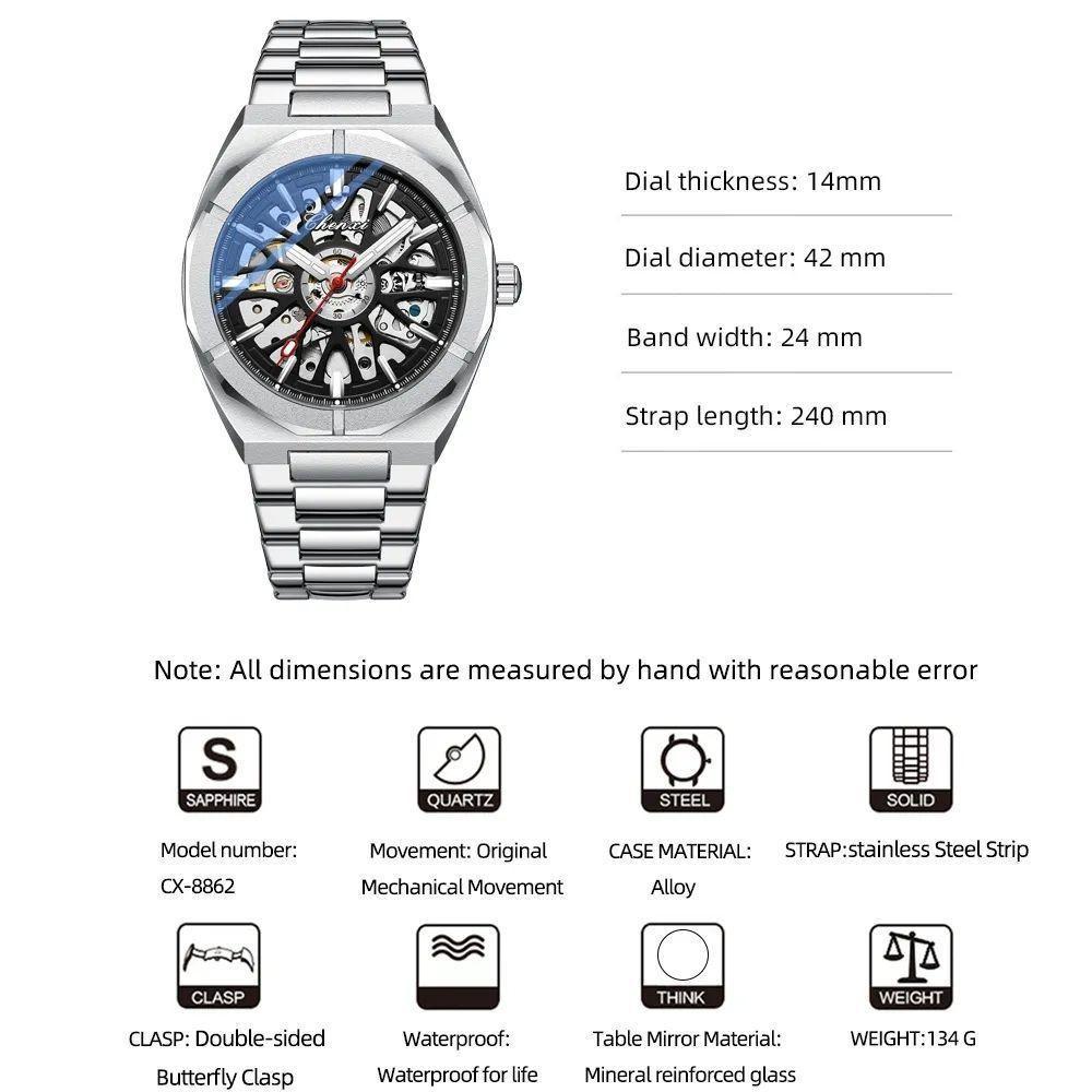 Relógio Masculino Chenxi Cx-8862 à Prova D'água Azul - 2