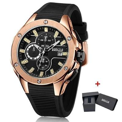 Relógio Masculino Baogela 22608 à Prova D'água Ouro Rosa