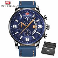Relógio De Pulso Masculino Mini Focus Mf-0025 à Prova D'água Azul - 1