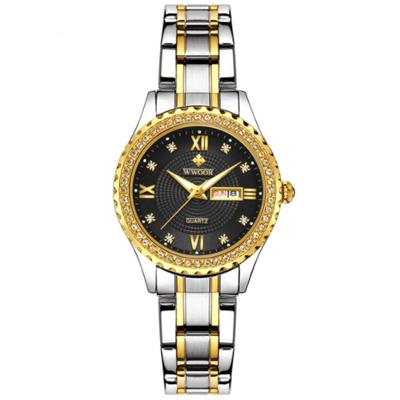 Relógio De Pulso Feminino Fino Com Strass Moda Casual