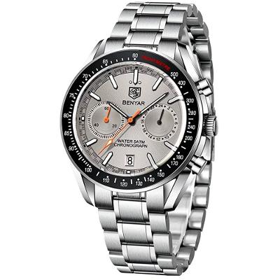 Relógio De Pulso Inox Com De Borracha Genuína A Prova Dagua