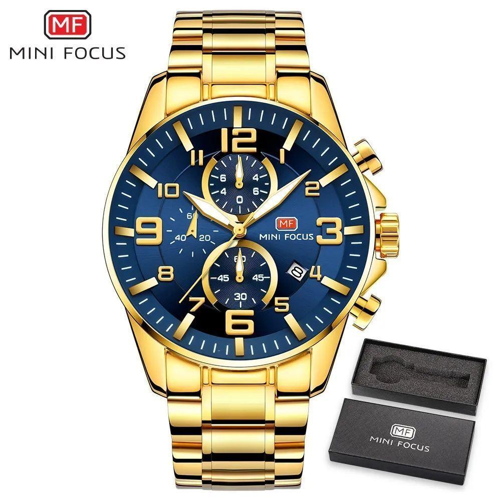 Relógio Masculino Mini Focus Mf0278g à Prova D'água Azul - 1