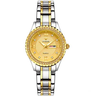 Relógio De Pulso Feminino Fino Com Strass Moda Casual