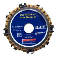 Kit 4 Discos Esmerilhadeira Com Corrente Para Madeira 4,5" 115mm - 1