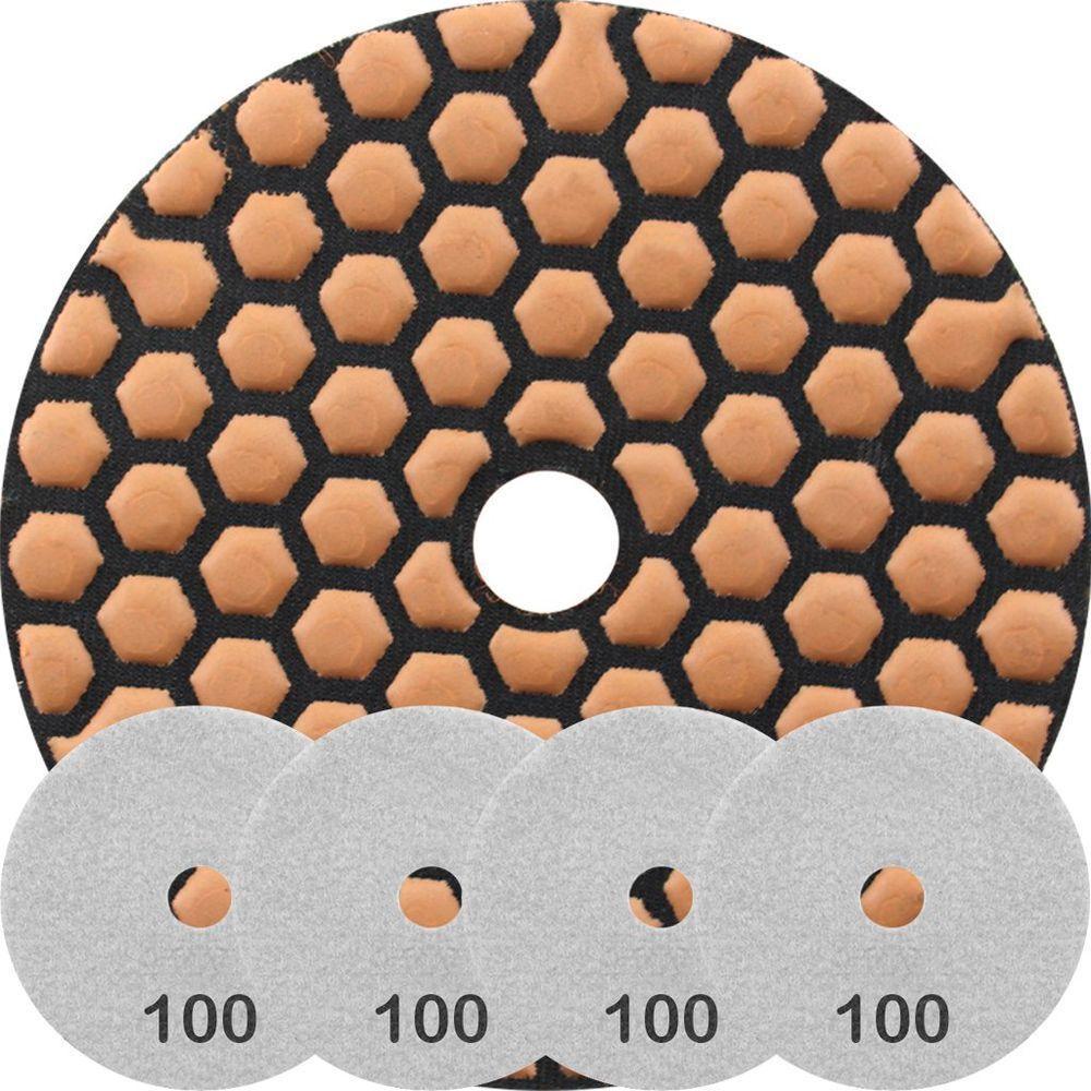 Kit 2 Disco Lixa Polimento A Seco Mármore 10 Cm Grão 100 - 1