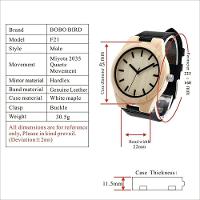 Relógio De Madeira Bobo Bird Wf21 À Prova D'Água