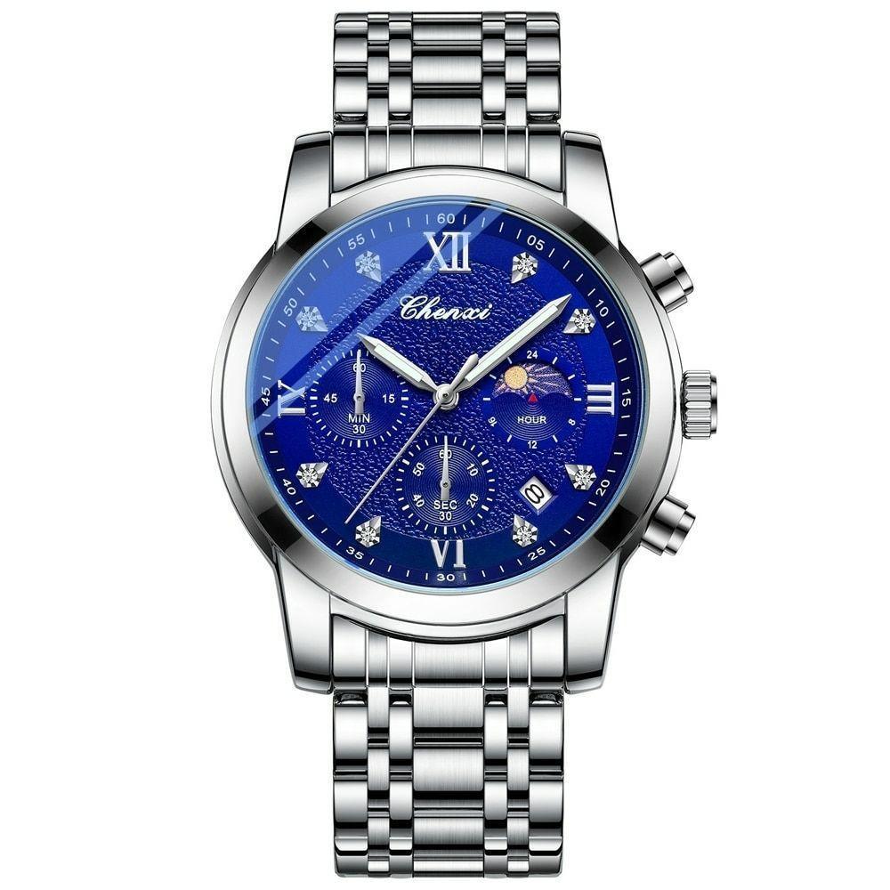 Relógio Masculino Chenxi Cx-921 à Prova D'água Azul - 1